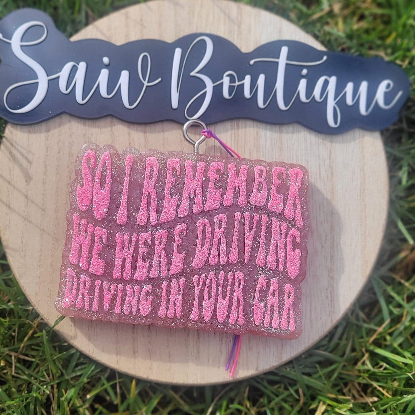 Driving in Your Car Freshie - Custom Decorative Air Freshener - Luke Combs Tracy Chapman Lyrics Fast Car