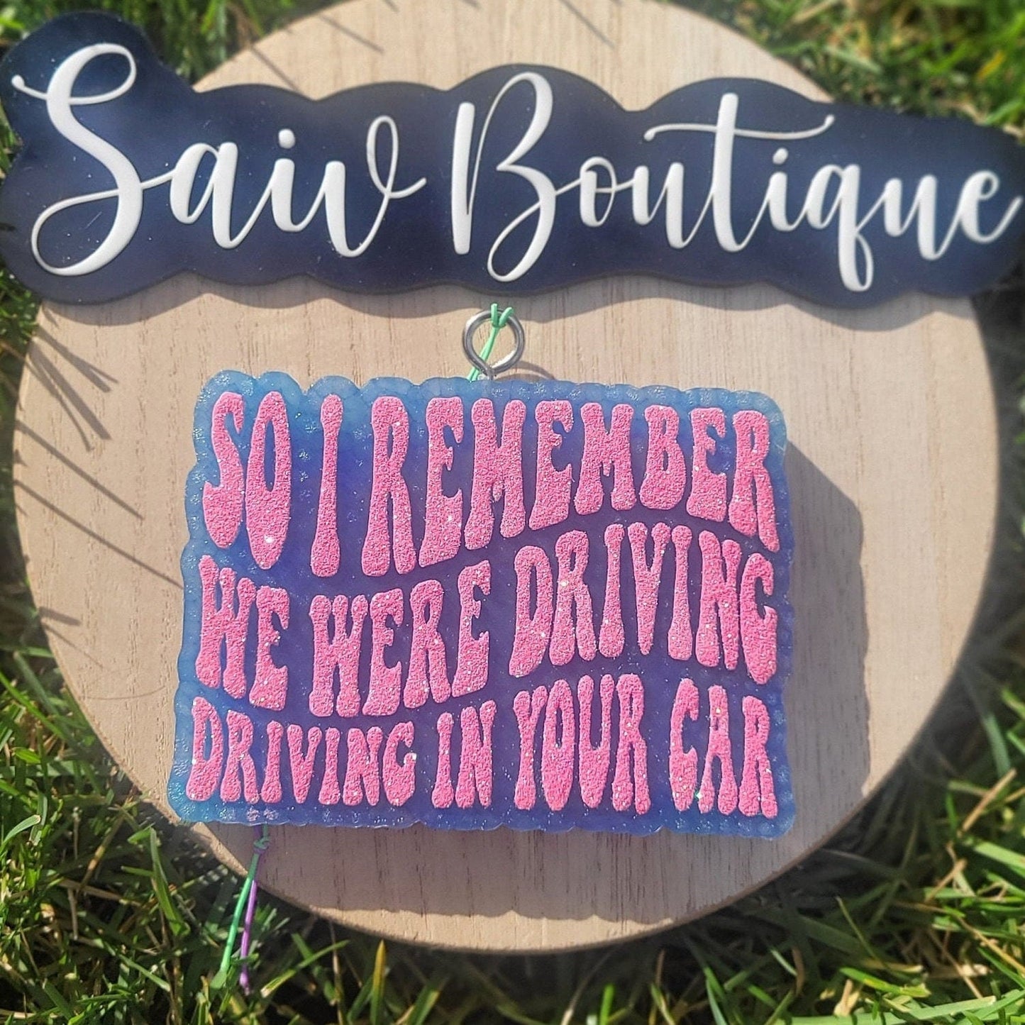 Driving in Your Car Freshie - Custom Decorative Air Freshener - Luke Combs Tracy Chapman Lyrics Fast Car