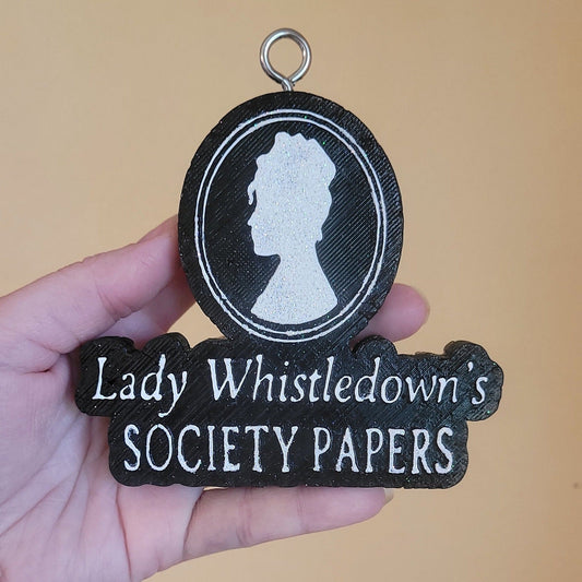 Lady Whistledown's Society Papers Car Freshie - Custom Decorative Air Freshener - Bridgerton - Featherington - Romantic - Polin