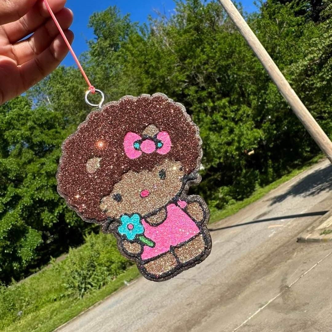 Afro HK Car Freshie - Custom Decorative Air Freshener