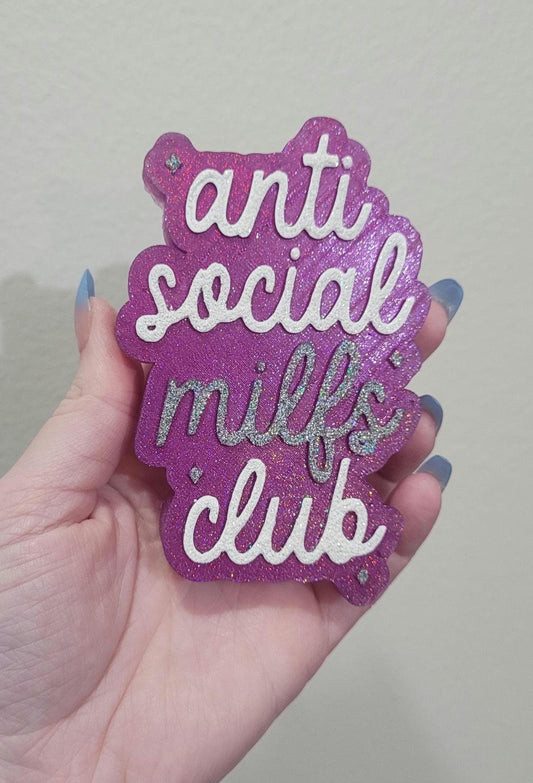 Antisocial Milfs Club Car Freshie - Custom Decorative Hanging Air Freshener