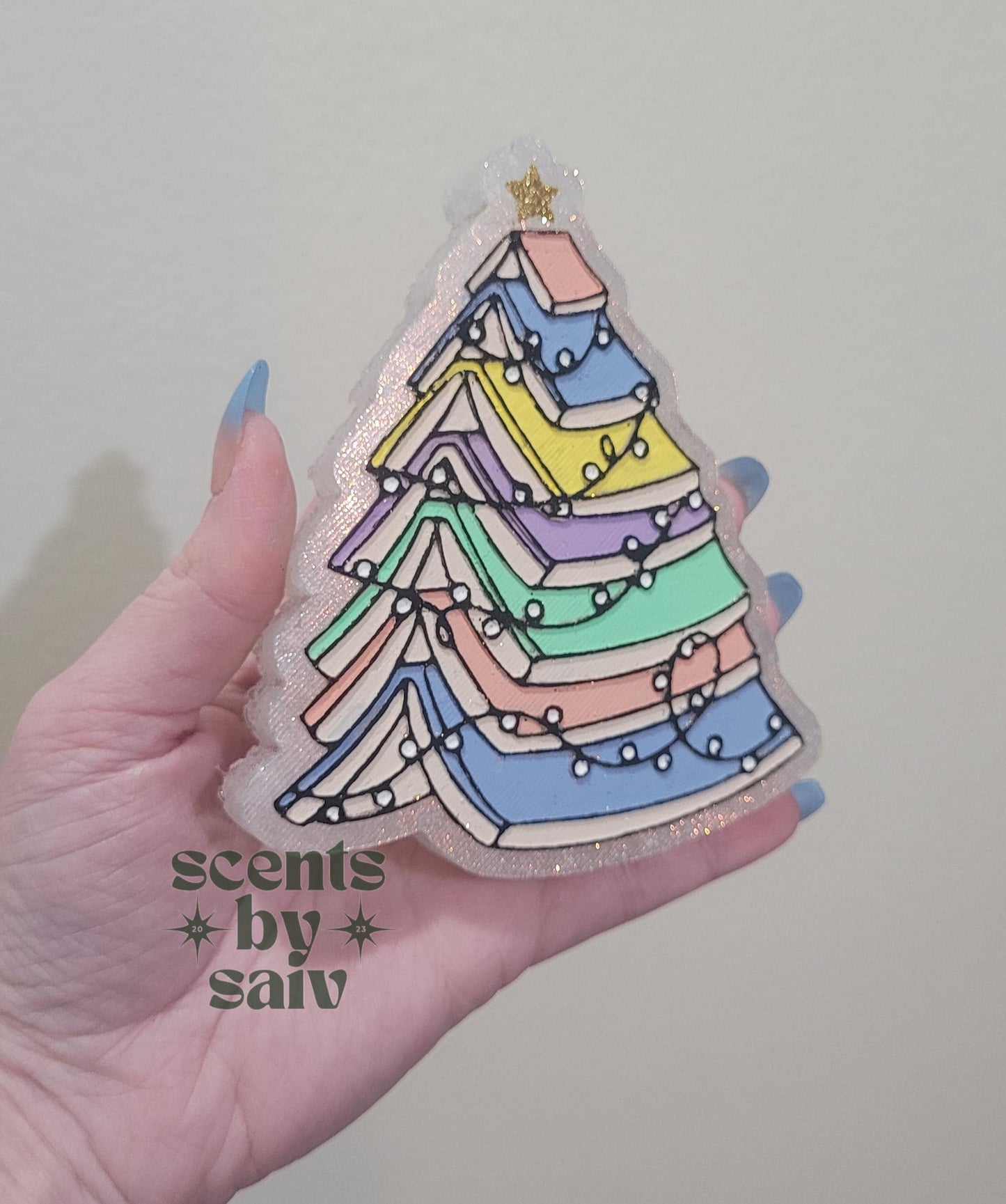 Book Christmas Tree Car Freshie - Customized Decorative Air Freshener