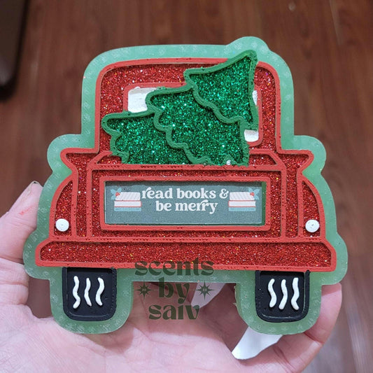 Christmas Tree Truck Car Freshie - Customized Decorative Air Freshener