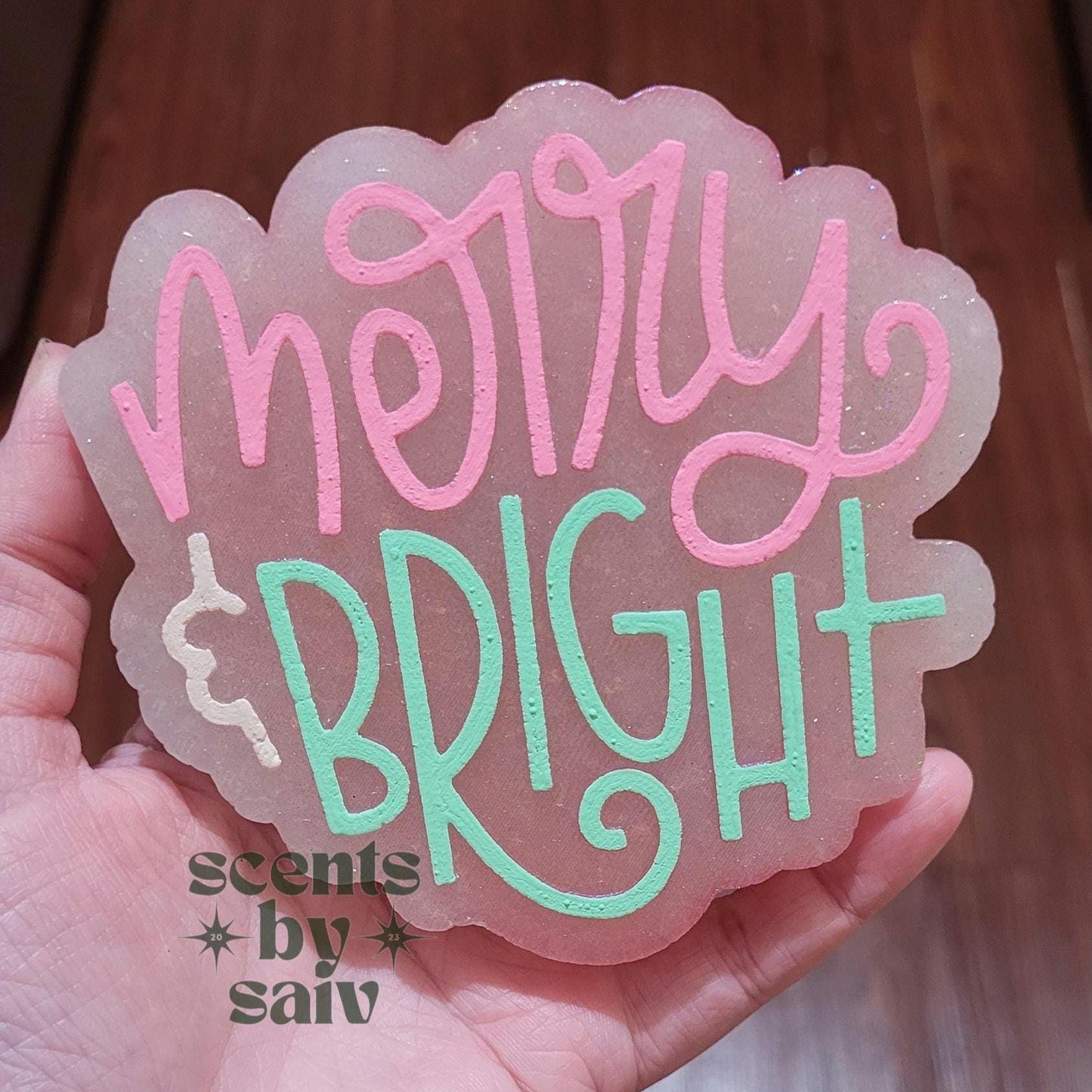 Merry & Bright Car Freshie - Customized Decorative Air Freshener