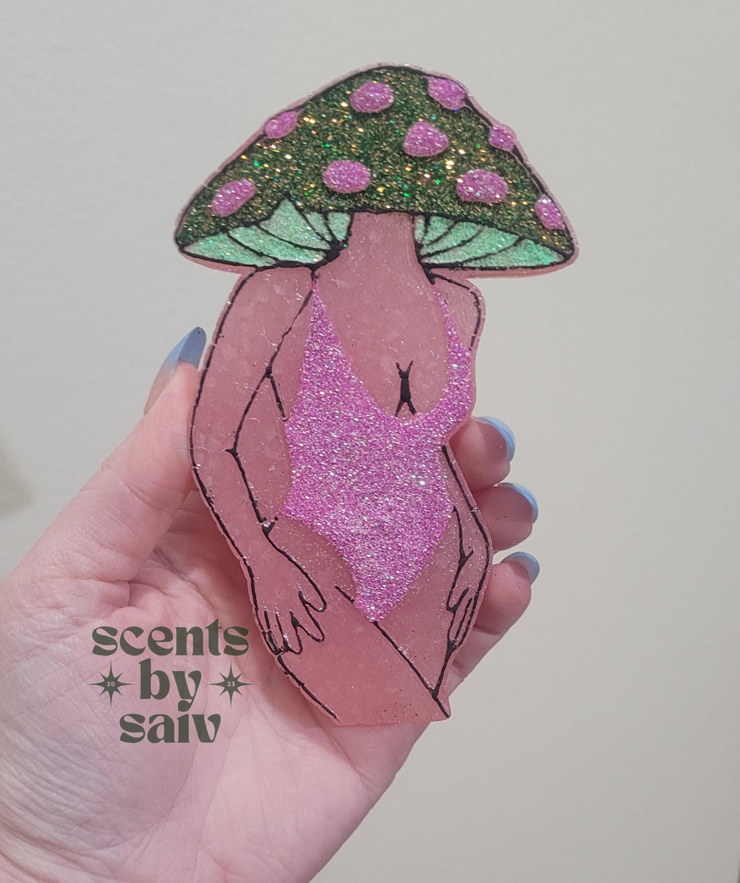 Mushroom Lady Car Freshie - Custom Decorative Air Freshener